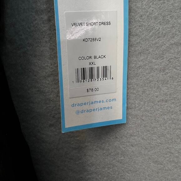 Draper James Dress Women's 2XL Black V-Neck Sleeveless Classic Little Black NWT - Picture 8 of 14